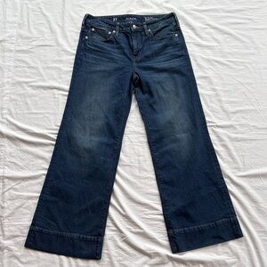 J. Crew ‘96 Low Rise Denim Trousers Dark Blue Flare Leg Jeans Women’s Size 27